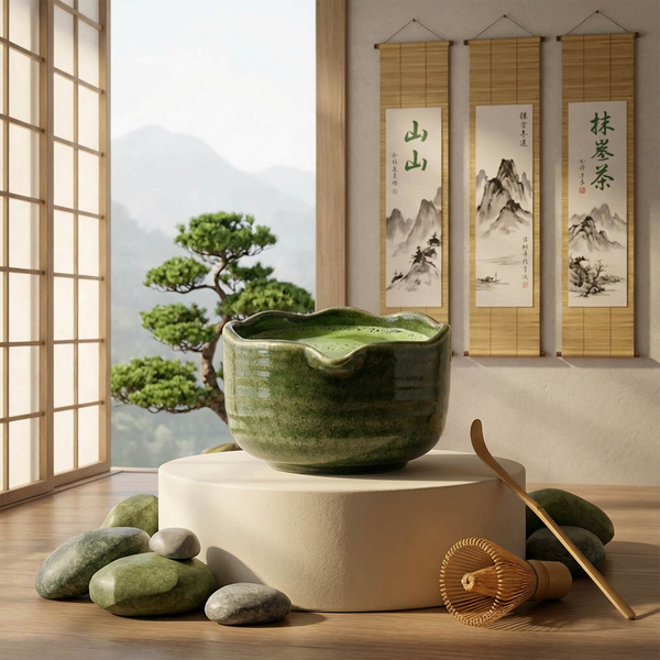 Set de preparare a ceaiului Matcha: matcha 100g + accesorii