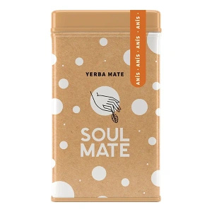 Yerbera – Cutie metalică + Soul Mate Orgánica Anís 0,5 kg