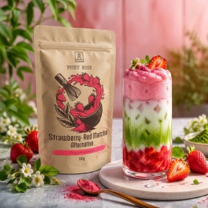 Set pentru Matcha Latte colorat: Matcha + Red Matcha + accesorii
