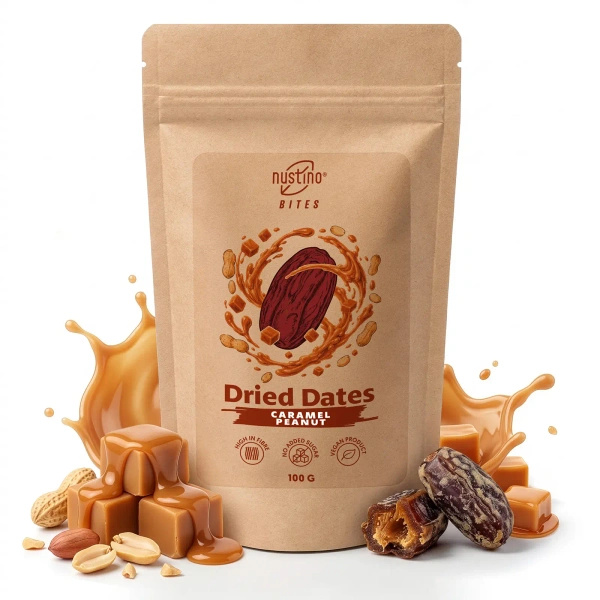 Nustino Bites – Curmale Uscate – Caramel Peanut 100 g