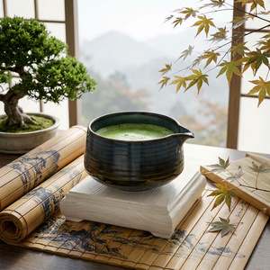 Matchawan – Bol ceramic Matcha cu gura de scurgere – Ame