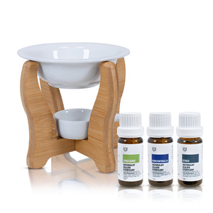 Set de aromaterapie: uleiuri esențiale naturale + lampă pentru aromaterapie