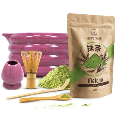Set de preparare a ceaiului Matcha: matcha 100g + accesorii
