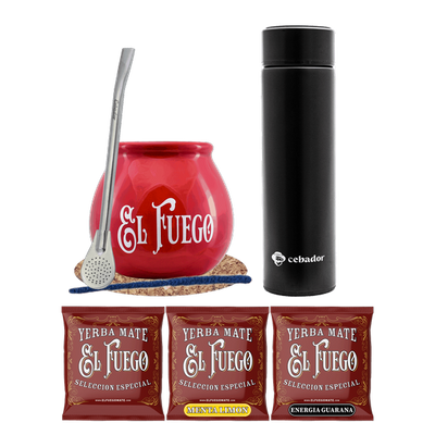 Set Yerba Mate 150g Mate Gourd 3x50g thermos