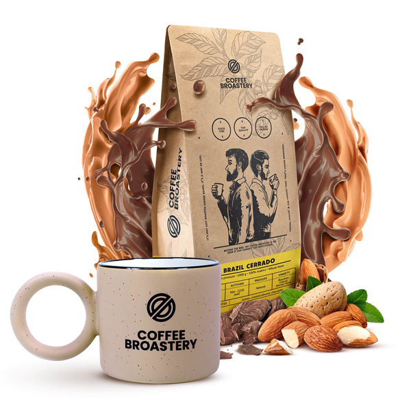Set Bro Coffee Roastery: cafea Brazil Cerrado + cană