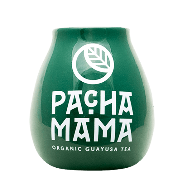 Cană din ceramică pentru mate cu logo Pachamama (verde) 350 ml