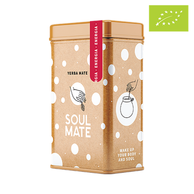 Yerbera – Cutie metalică + Soul Mate Orgánica Energia 0,5 kg
