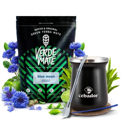 Set de Yerba Mate Verde Mate 500g 0,5kg Cana Termică TermoMate PRO