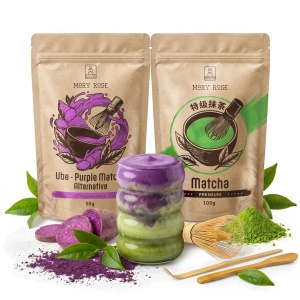 Set pentru Matcha Latte colorat: Matcha + Purple Matcha + accesorii