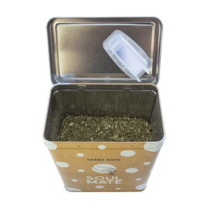 Yerbera – Cutie metalică + Soul Mate Orgánica Frosty Season 0,5 kg