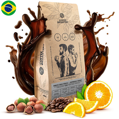 Bro Coffee Roastery - Cafea boabe întreagă Amico dall'Italia Espresso Roast 400g