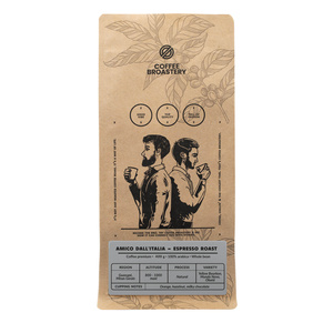 Bro Coffee Roastery - Cafea boabe întreagă Amico dall'Italia Espresso Roast 400g