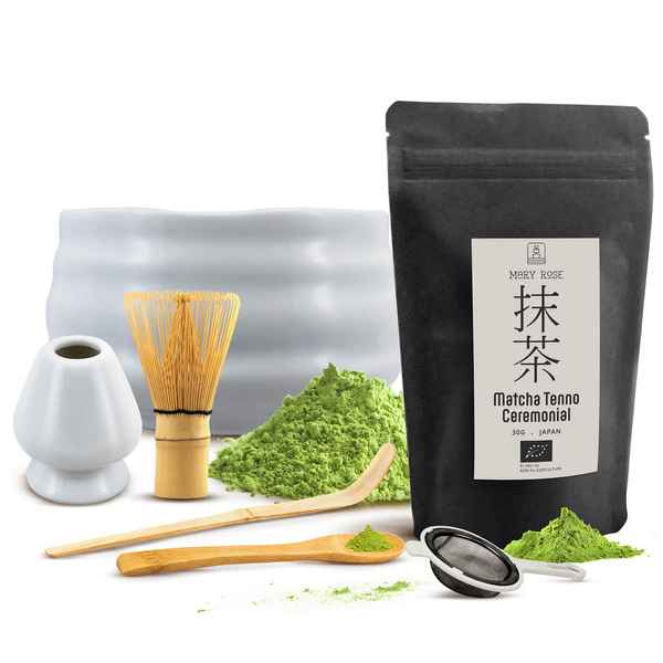 Set ceremonial pentru prepararea ceaiului matcha: matcha BIO japoneză 30g + accesorii