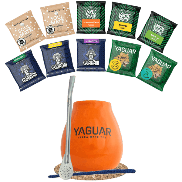 Kit de Yerba Mate 10x50g Calabash + Bombilla