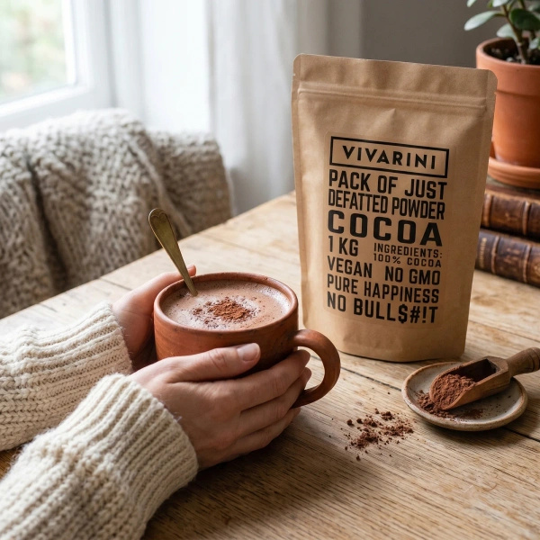 Vivarini – Cacao alcalinizată neagră (pudră) 1 kg