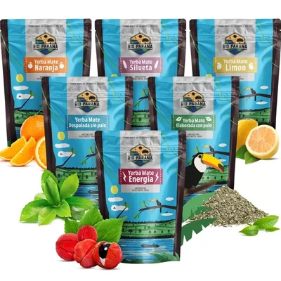 Set de Yerba Mate Rio Parana diverse tipuri 6x500g