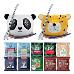 Yerba Mate Set pentru DOUĂ Calabash Bombilla