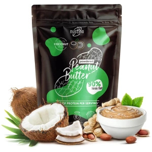 Nustino – Unt de arahide pudră – Coconut (fără zahăr adăugat) 400 g