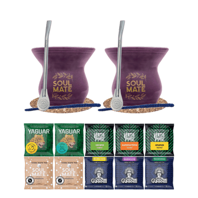 Kit de Yerba Mate 10x50g 2x Calabash + 2x Bombilla