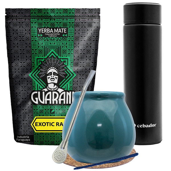 Set Yerba Mate Guarani Exotic 500g + Termos