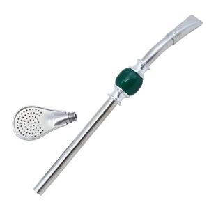 Bombilla Grande with green stone