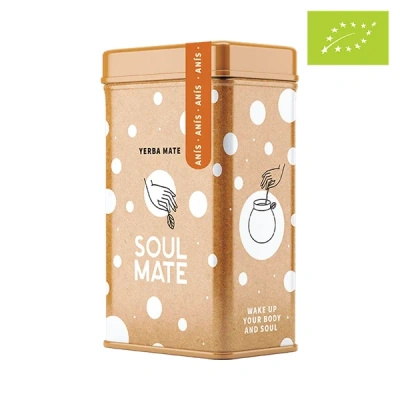 Yerbera – Cutie metalică + Soul Mate Orgánica Anís 0,5 kg