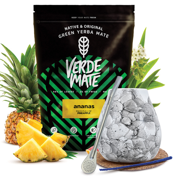Set de Yerba Mate Verde Mate 500g 0,5kg Calabash + Bombilla