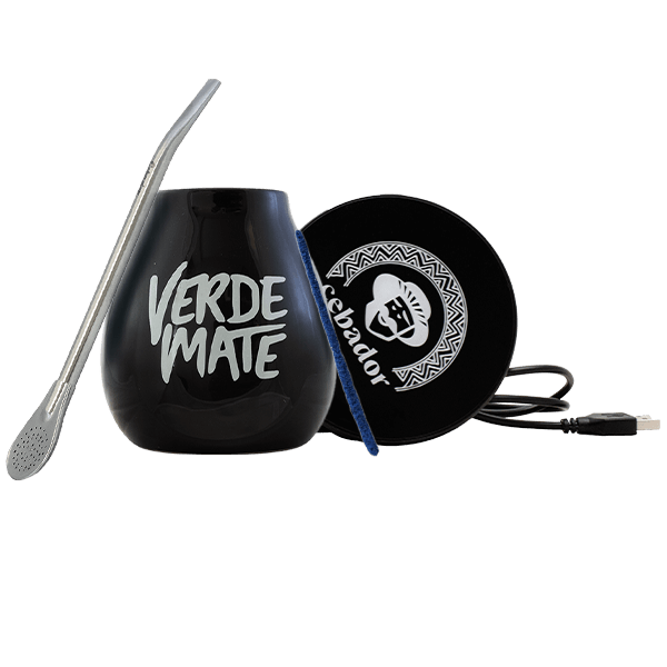 Set de Accesorii Yerba Mate: încălzitor USB pentru cană + Calabash + Bombilla