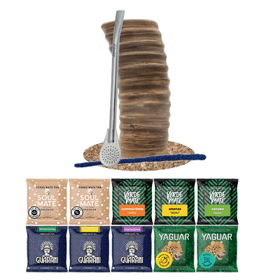 Kit de Yerba Mate 10x50g Calabash + Bombilla
