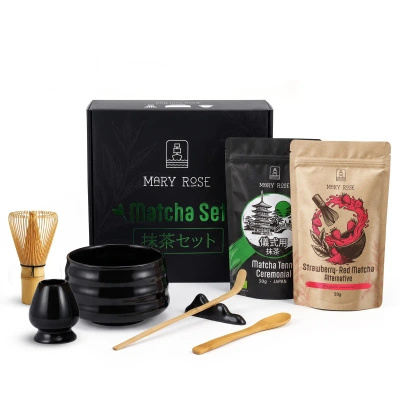 Set cadou: matcha japoneză ceremonială + alternativă colorată la matcha