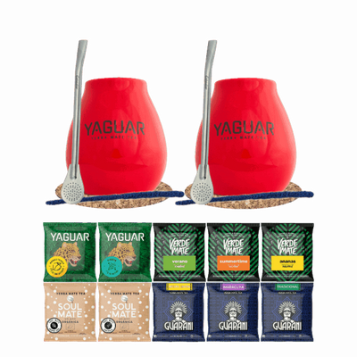 Kit de Yerba Mate 10x50g 2x Calabash + 2x Bombilla