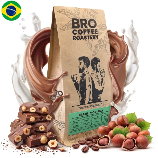 Bro Coffee Roastery – Cafea boabe întreagă Brazil Mogiana Premium 1 kg