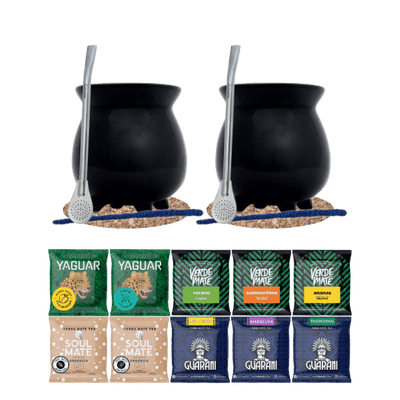 Kit de Yerba Mate 10x50g 2x Calabash + 2x Bombilla