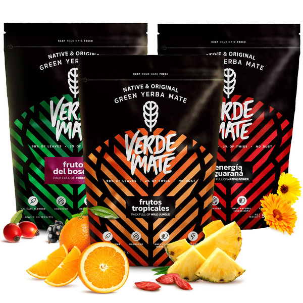 Yerba Verde Mate Green 3x500g various blends