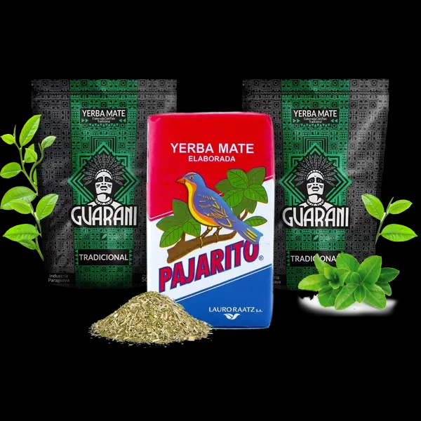 Set de Yerba Mate Elaborada: 2x Guarani + 1x Pajarito