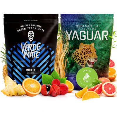 Kitul de Yerba Mate: Verde Mate + Yaguar 2x500g 1kg