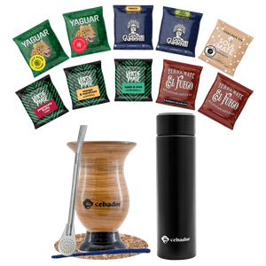 Set Yerba Mate 500g Mate Gourd 10x50g thermos