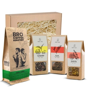 Set cadou cu cafea Bro Coffee Roastery și ceai Mary Rose