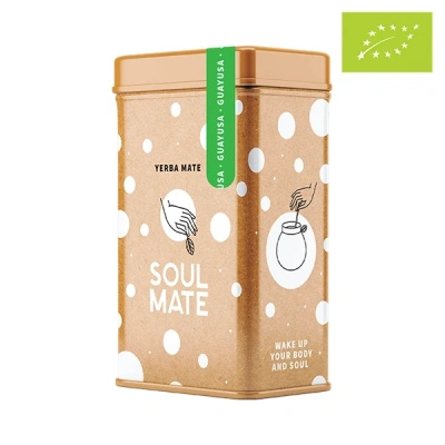 Yerbera – Cutie metalică + Soul Mate Orgánica Guayusa 0,5 kg