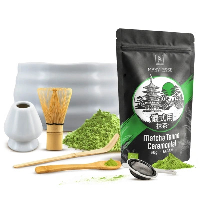Set ceremonial pentru prepararea ceaiului matcha: matcha BIO japoneză 30g + accesorii