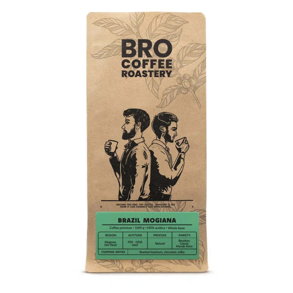Bro Coffee Roastery – Cafea boabe întreagă Brazil Mogiana Premium 1 kg