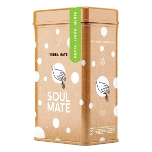 Yerbera – Cutie metalică + Soul Mate Orgánica Menta Limon 0,5 kg