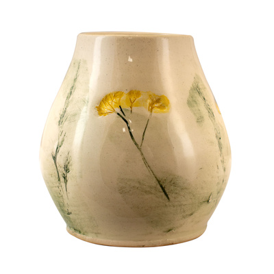 Ceașcă de mate din ceramică Flora Yellow 300 ml – Seria Crater