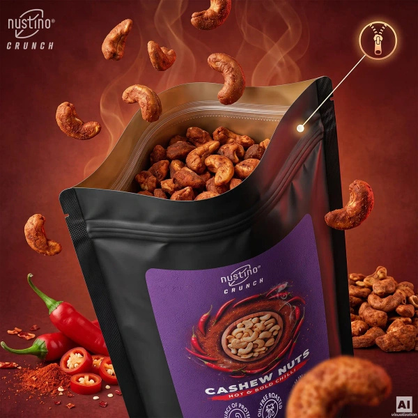 Nustino Crunch – Caju prăjit – Hot & Bold Chilli 100 g