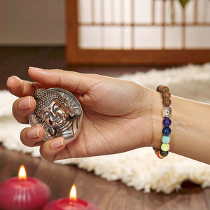 Brățară „Șapte Chakre” – lemn de wenge și Buddha