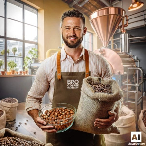 Bro Coffee Roastery – Cafea boabe întreagă Brazil Samba Premium 1kg
