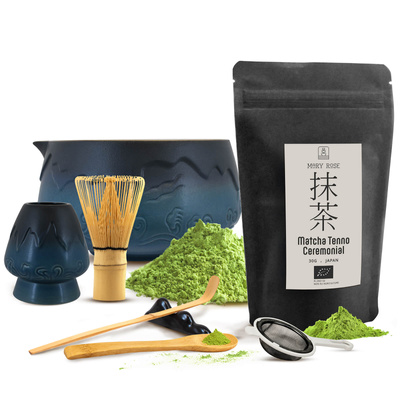 Set ceremonial pentru prepararea ceaiului matcha: matcha BIO japoneză 30g + accesorii