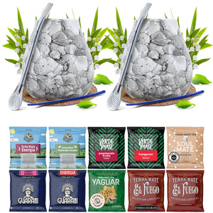 Yerba Mate Set pentru DOUĂ Calabash Bombilla