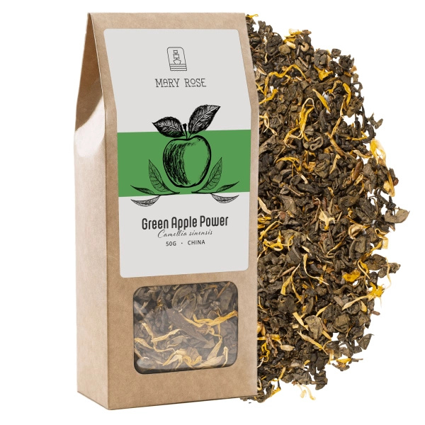 Mary Rose - Ceai verde Green Apple Power - 50 g
