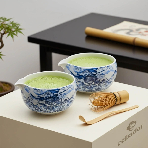 Set ceremonial pentru prepararea ceaiului matcha: matcha BIO japoneză 30g + accesorii